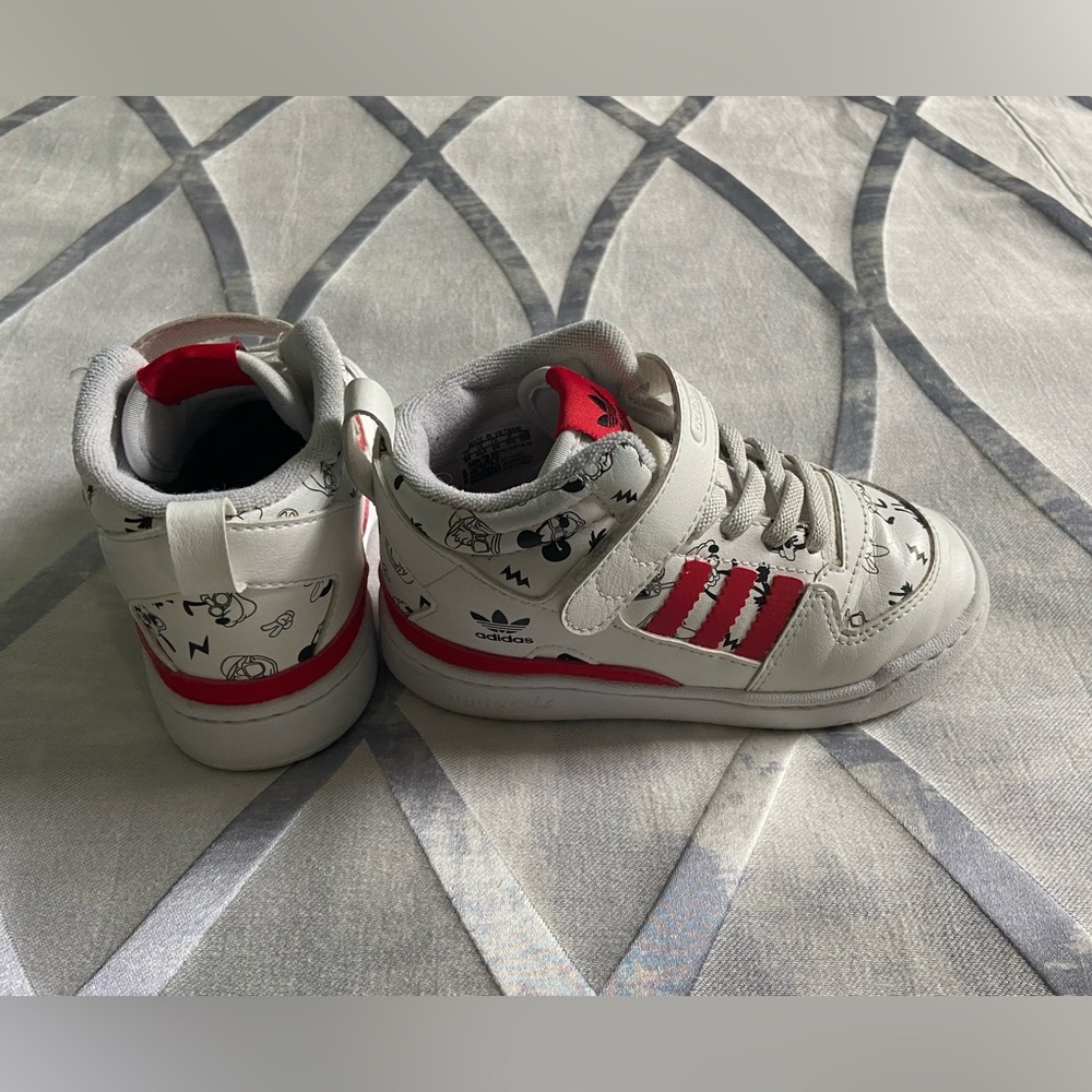 Adidas Disney Forum Mid 360 Toddler Kids Red Black White Mickey Shoes